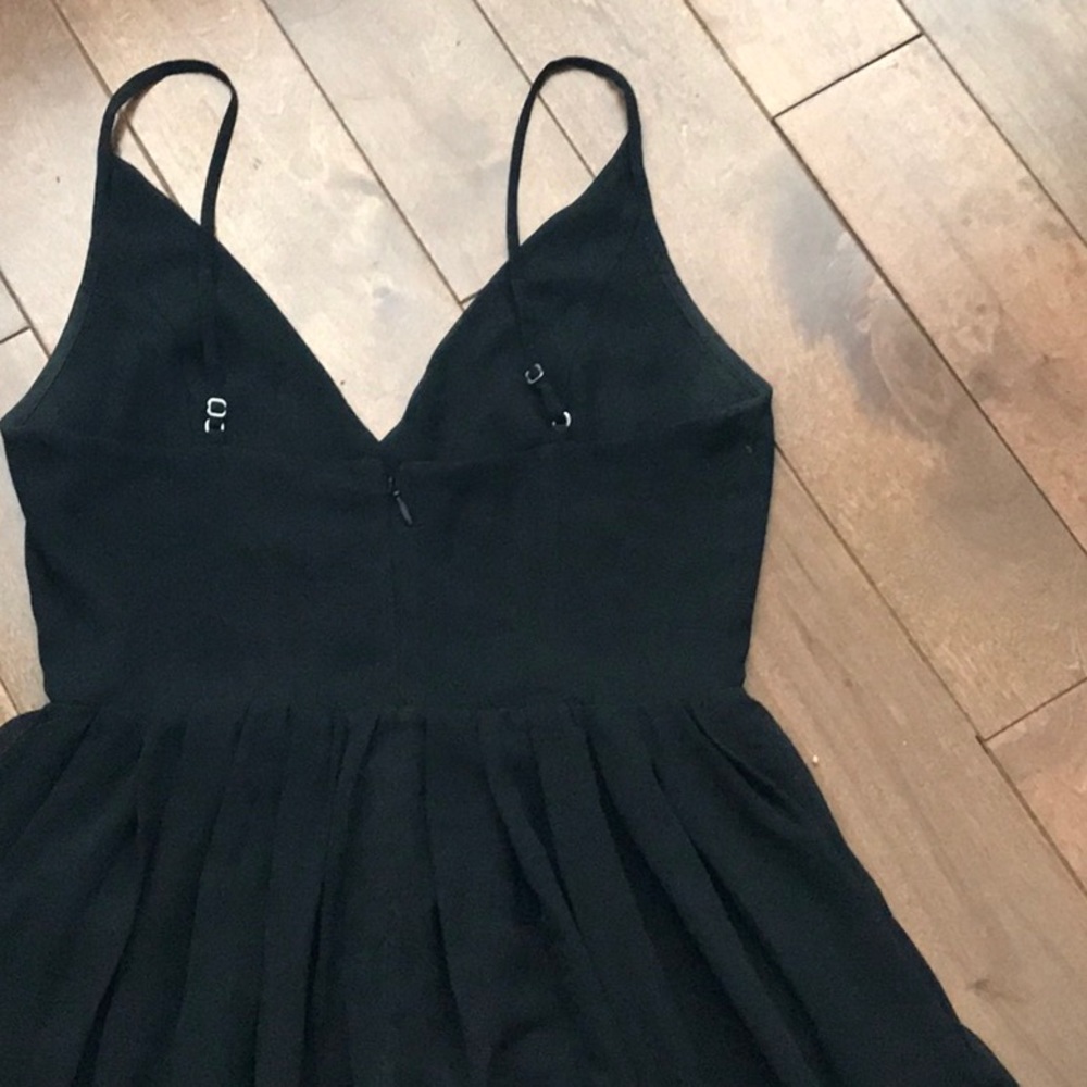 Aritzia Black Midi Dress with Spaghetti Straps - Picture 4 of 10